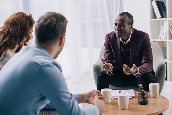 Therapist counseling a couple